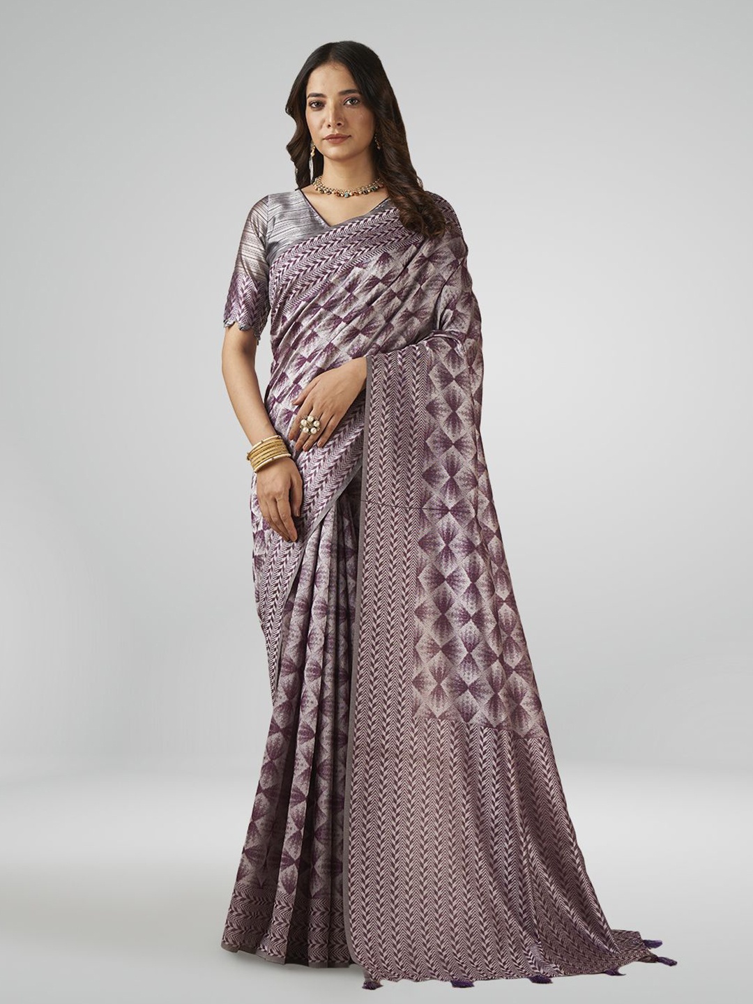 

SARHA Namita Woven Design Zari Pure Cotton Saree Purple Colour, Mauve