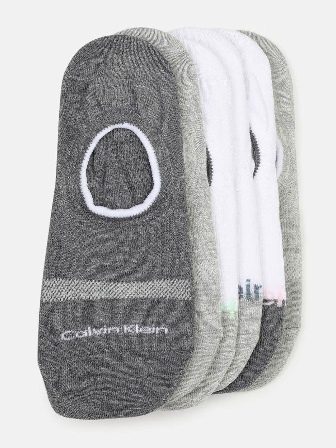 

Calvin Klein Women Pack Of 6 Patterned Shoe Liner Socks, Grey
