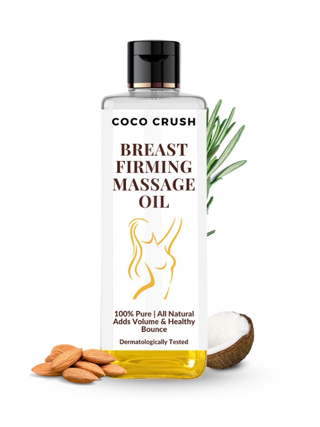 

Coco Crush Natural Breast Firming Massage Oil - 200ml, Transparent
