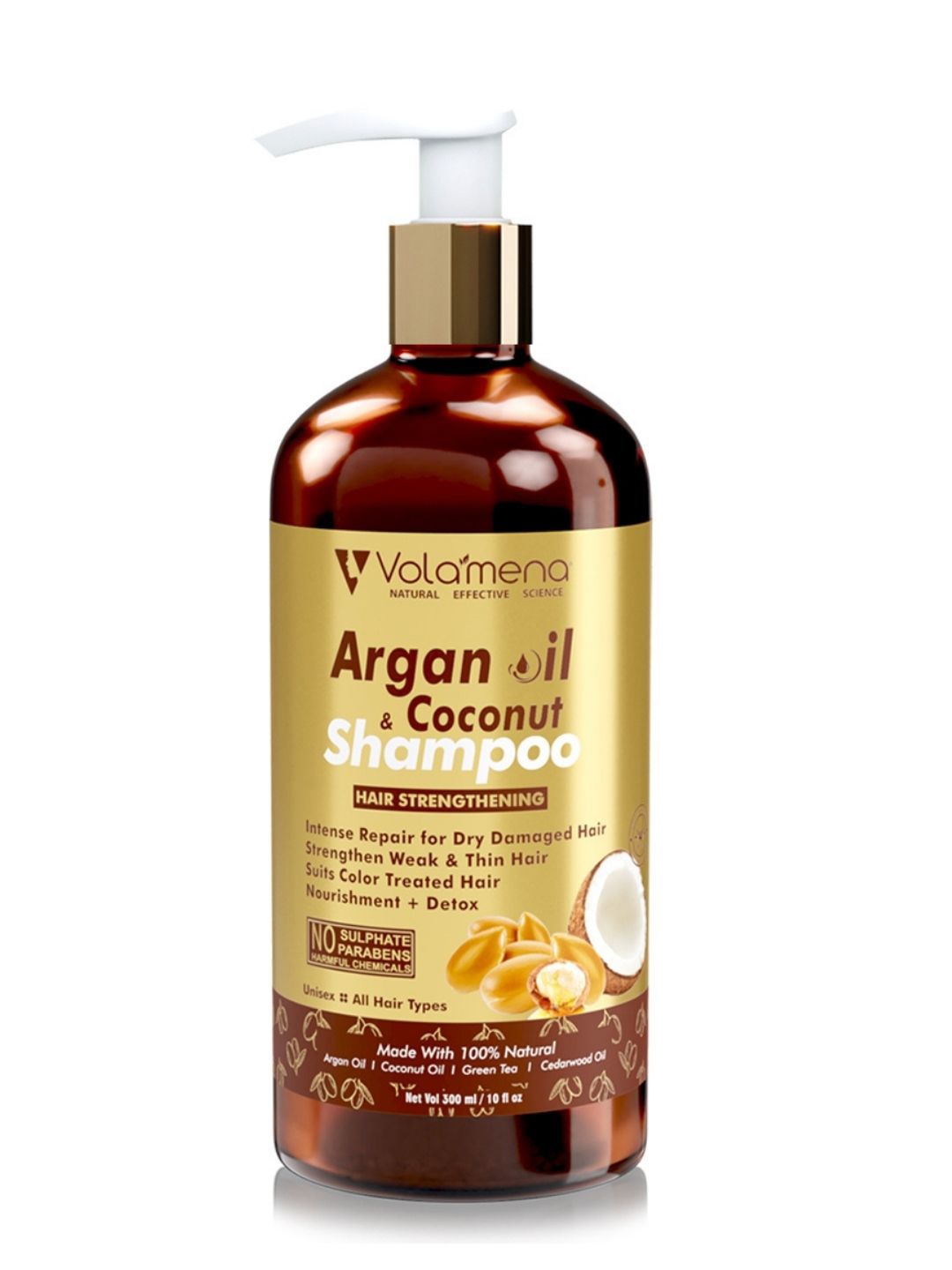 

Volamena Argan Oil Hair Strengthening Shampoo - 300ml, Off white