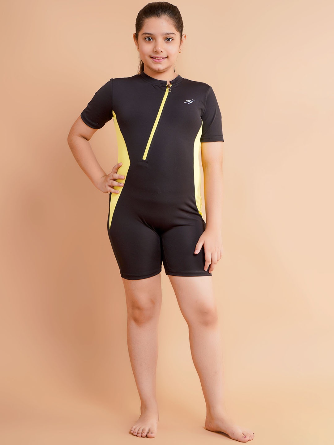 

Keepfit Kids Colourblocked Swim Legsuit, Black