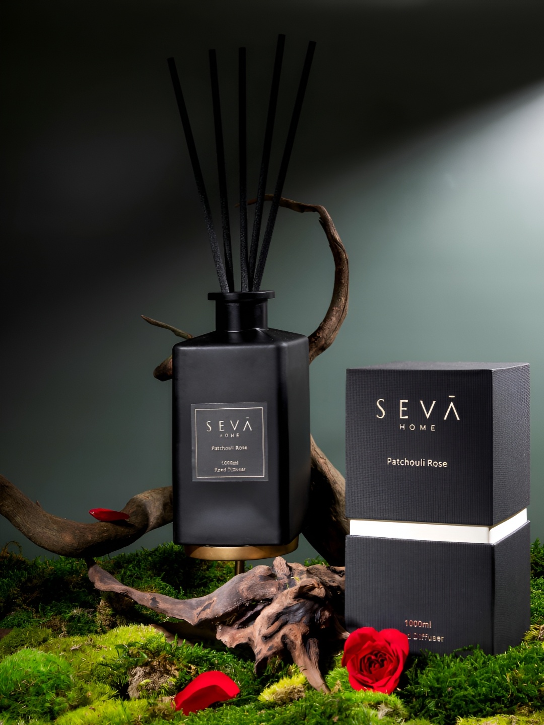 

Seva Home Signature Black Patchouli Rose Reed Diffuser- 1 L