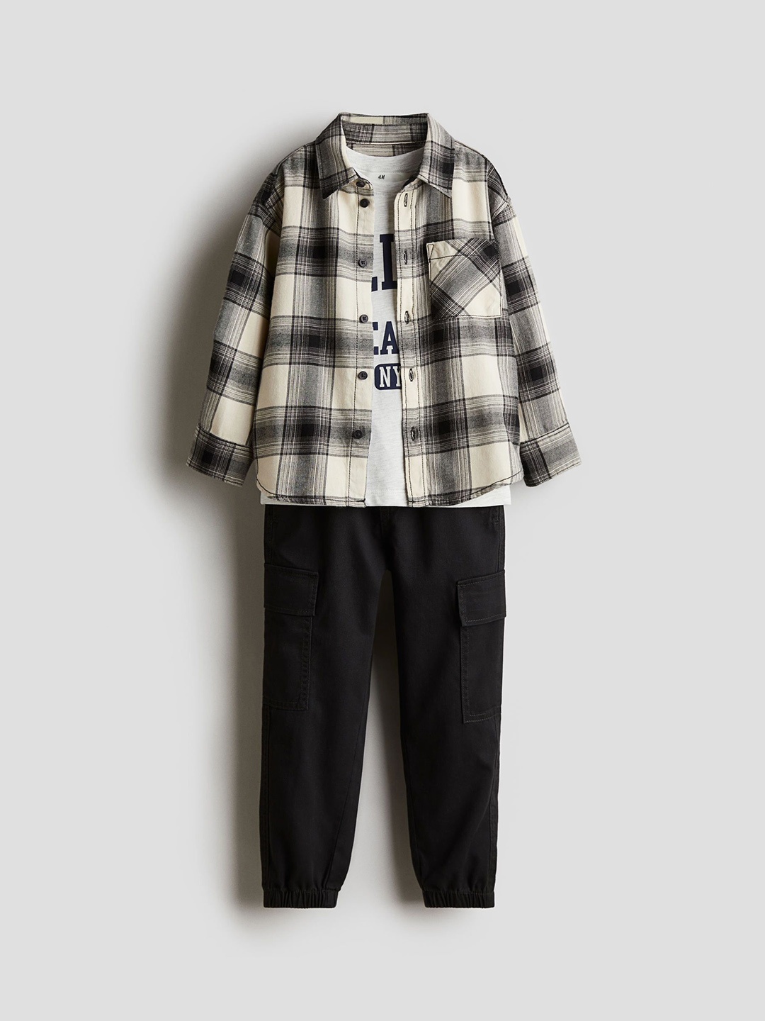 

H&M Boys 3-Piece Clothing Set, Grey