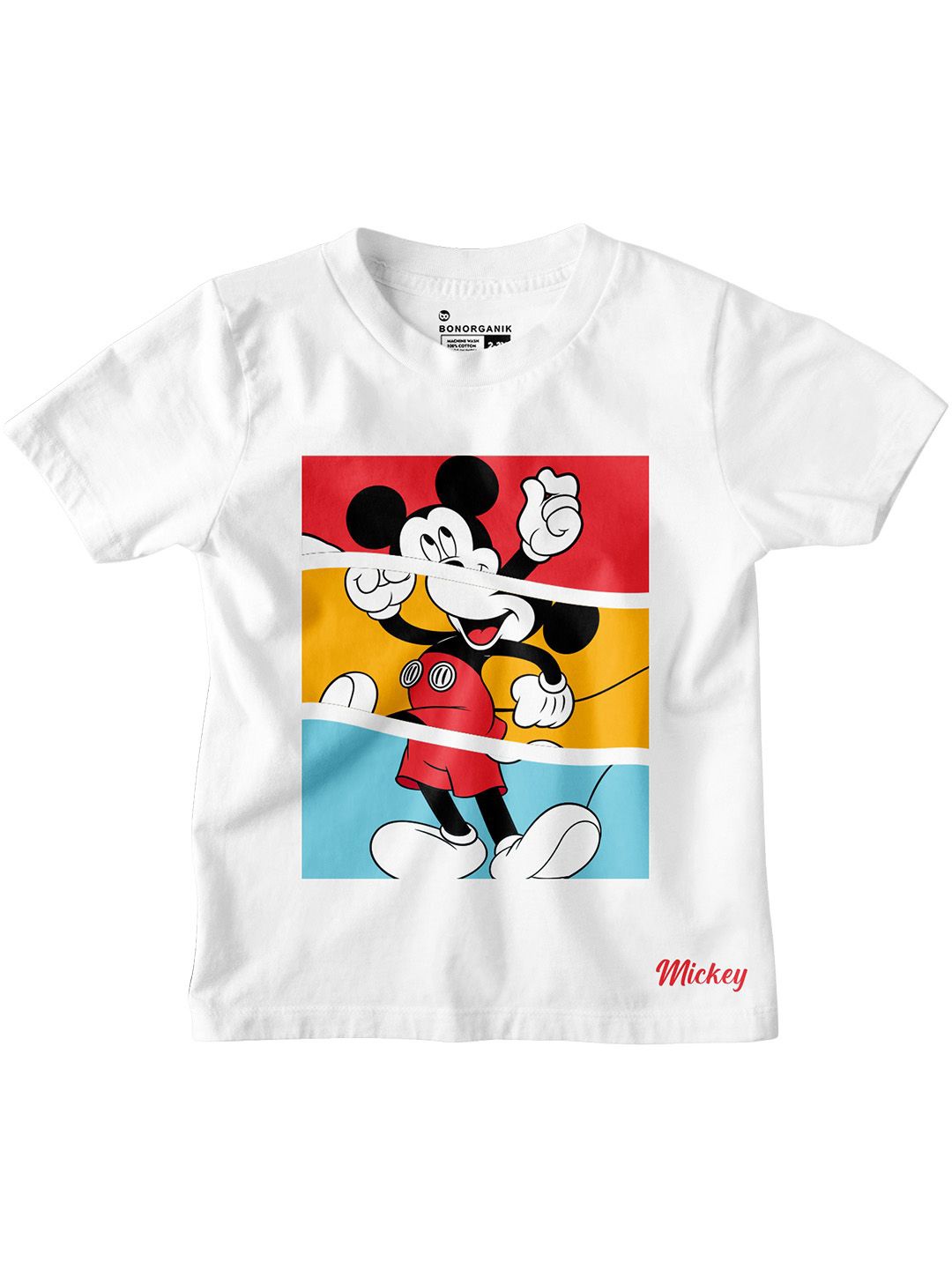 

BonOrganik Boys Graphic Printed Round Neck Cotton T-shirt, White