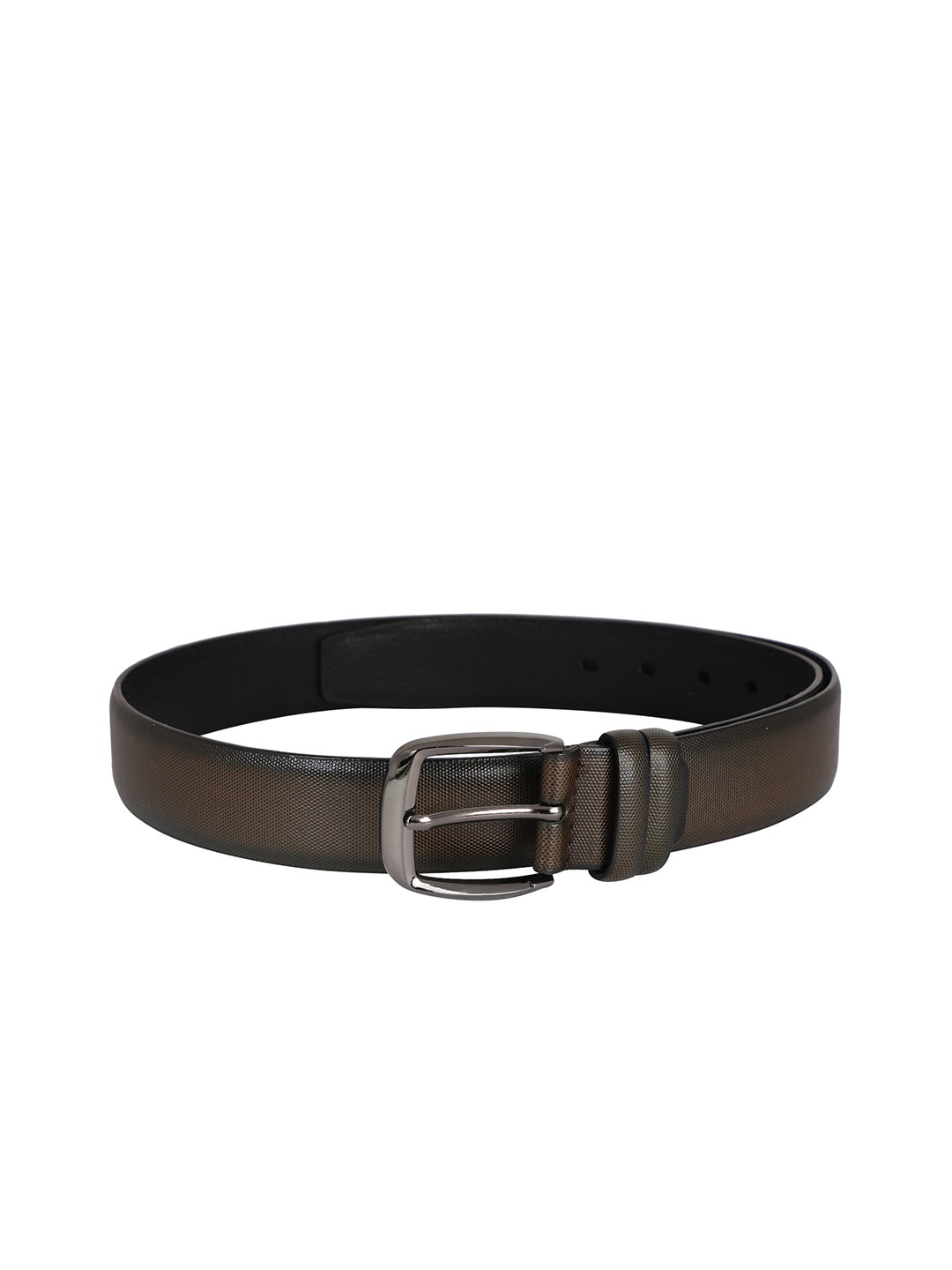 

SAZARA Men Textured Leather Belt, Brown