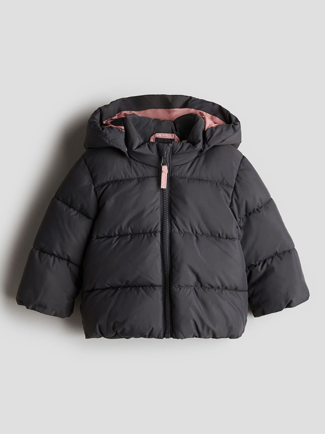 

H&M Girls Appliqud Puffer Jacket, Grey