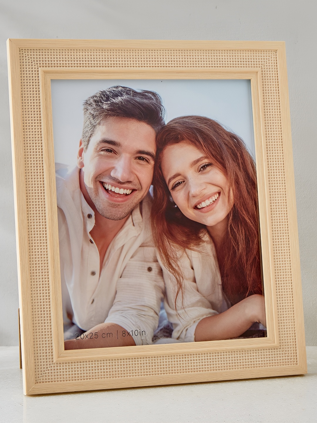 

Home Centre Photomontage Beige MDF Table Photo Frames