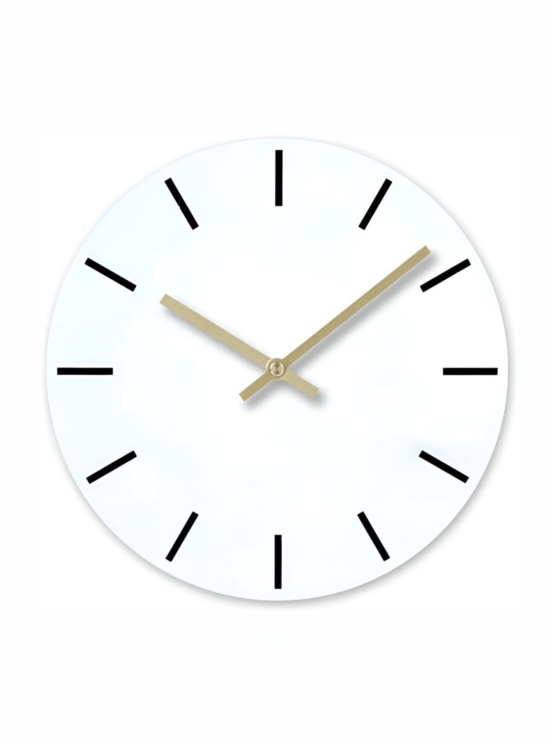 

QEZNEF White Round Shaped Wooden Contemporary Wall Clock