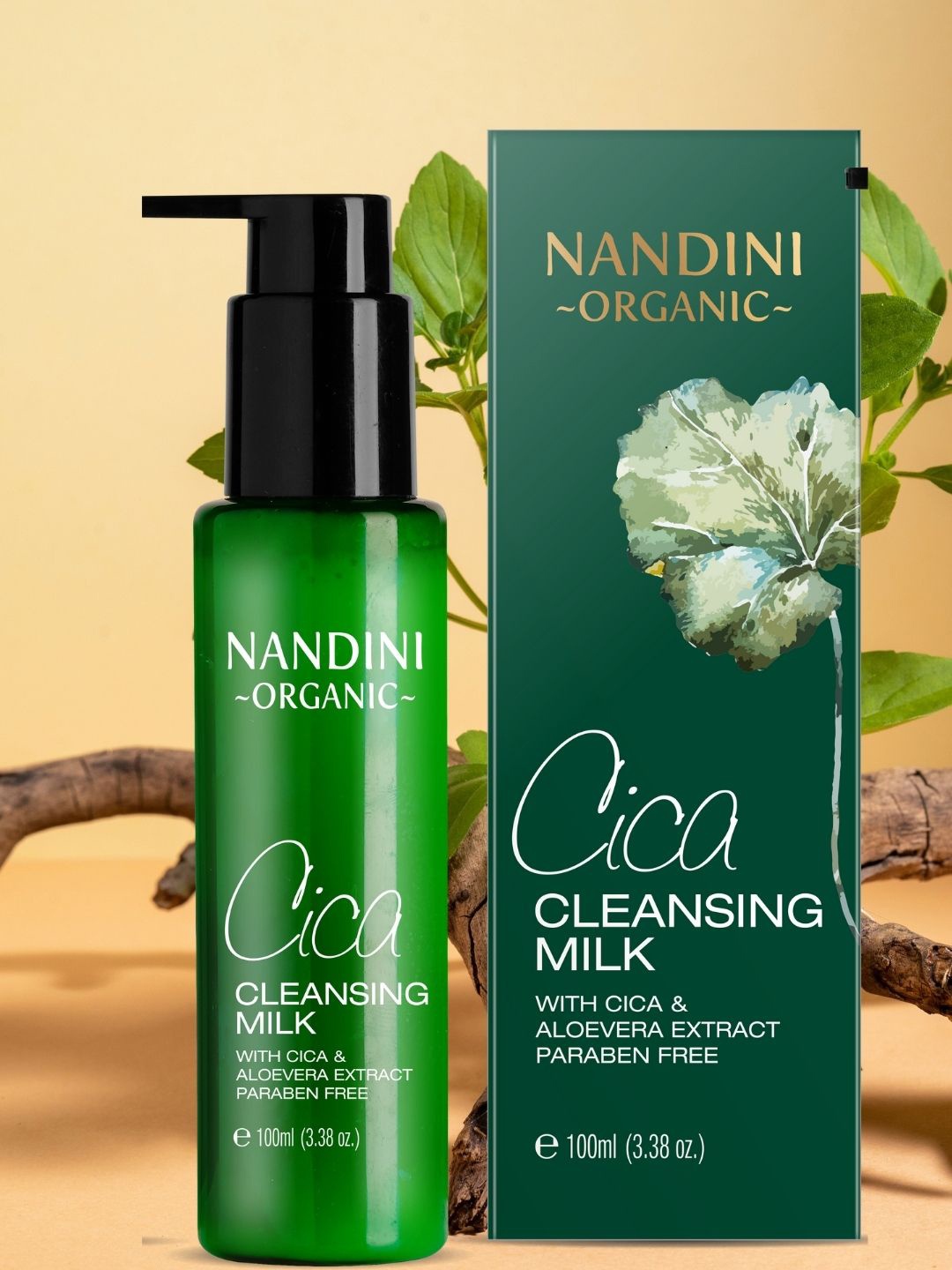 

Nandini Organic Cica Milk Cleanser- 100ml, Green