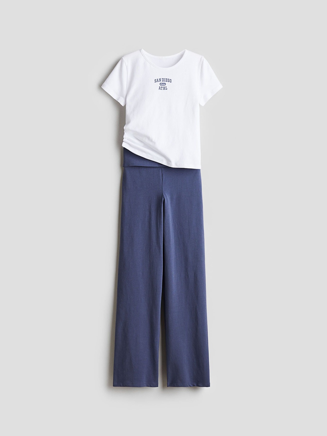 

H&M Girls Cotton Jersey Night Suits, Blue
