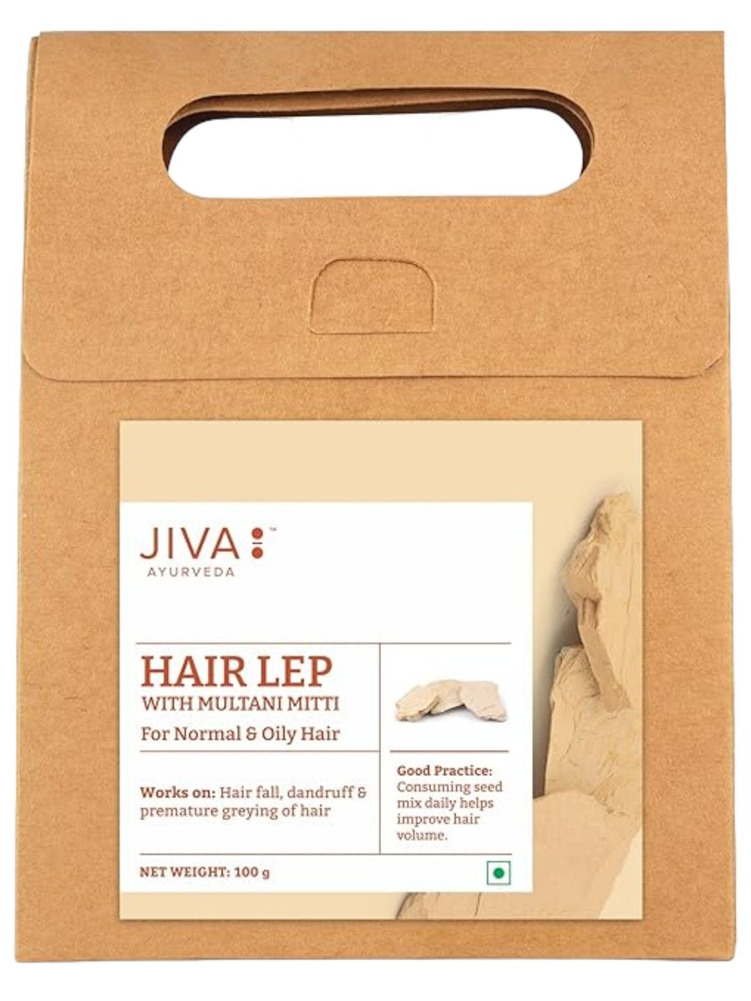 

Jiva Hair Lep With Multani Mitti -100g, Cream