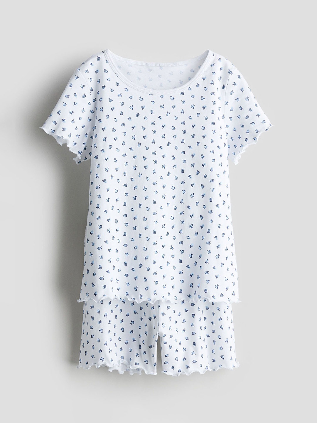 

H&M Girls Printed Pure Cotton Night suit, White