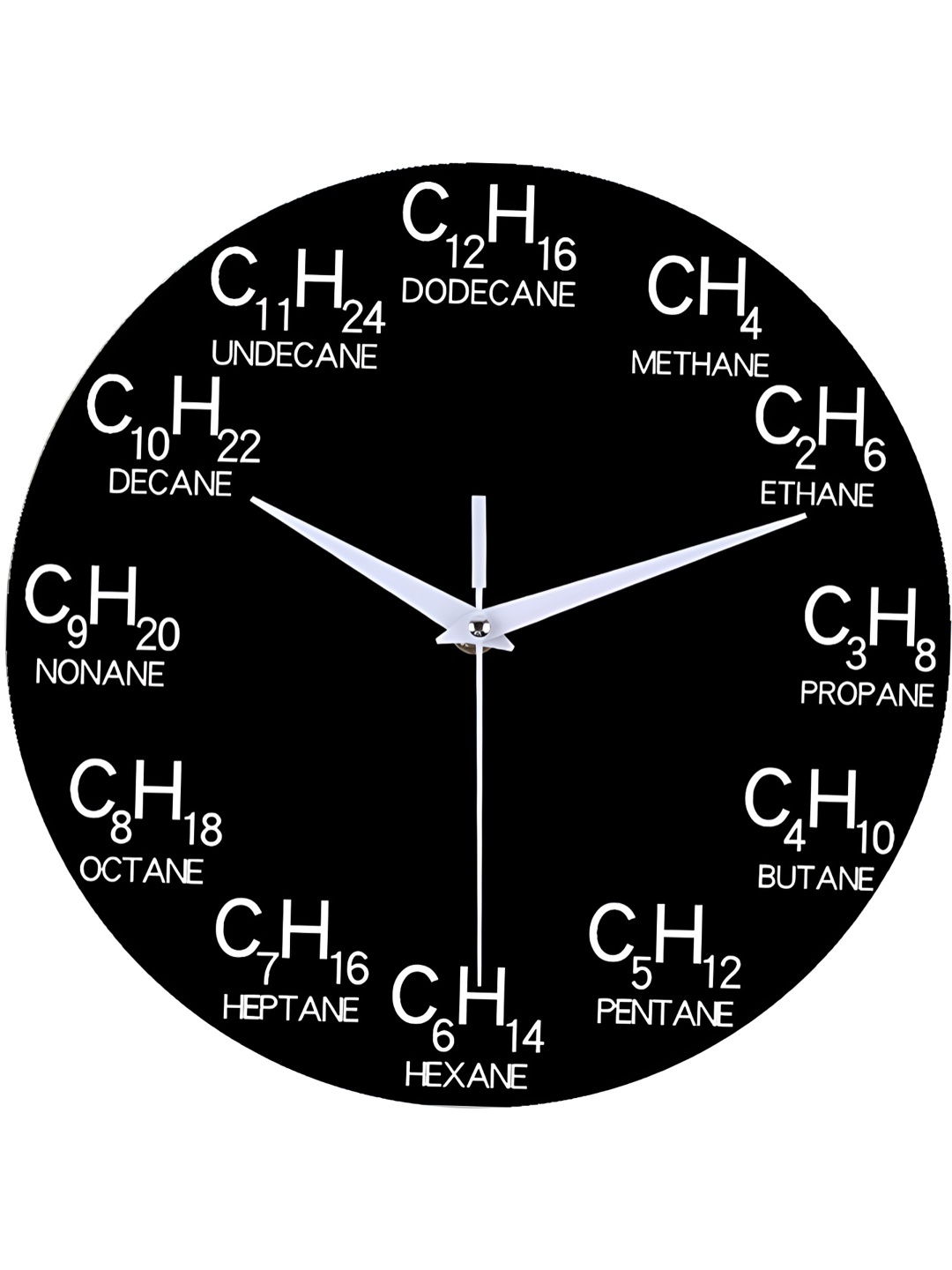 

QEZNEF Black & White Printed Analogue Round Wooden Wall Clock
