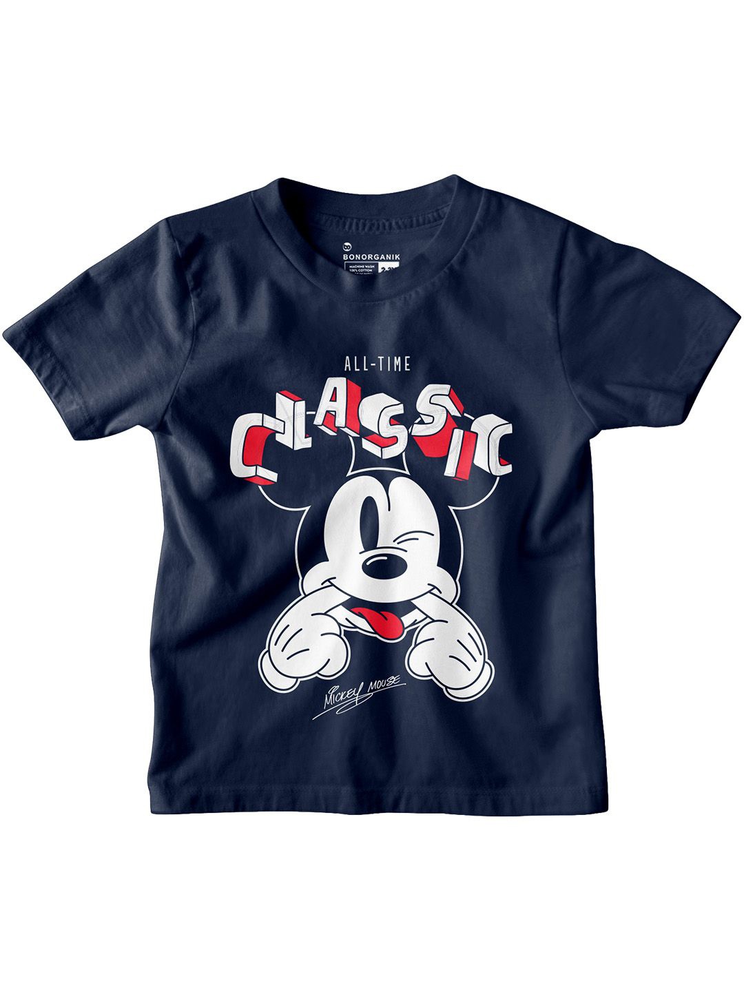 

BonOrganik Boys Graphic Printed Round Neck Cotton T-shirt, Blue