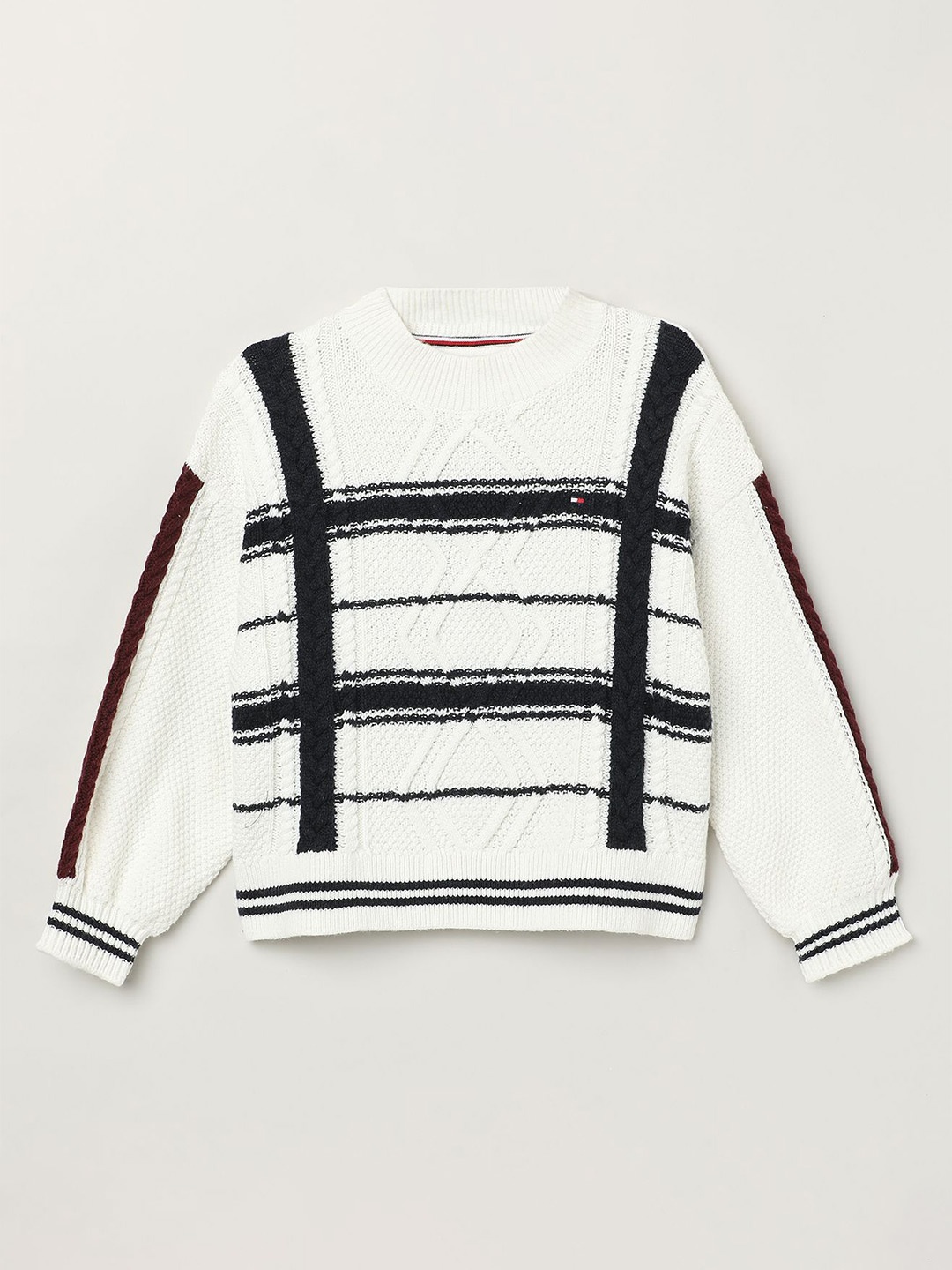 

Tommy Hilfiger Girls Cotton Cable Knit Pullover Sweaters, White
