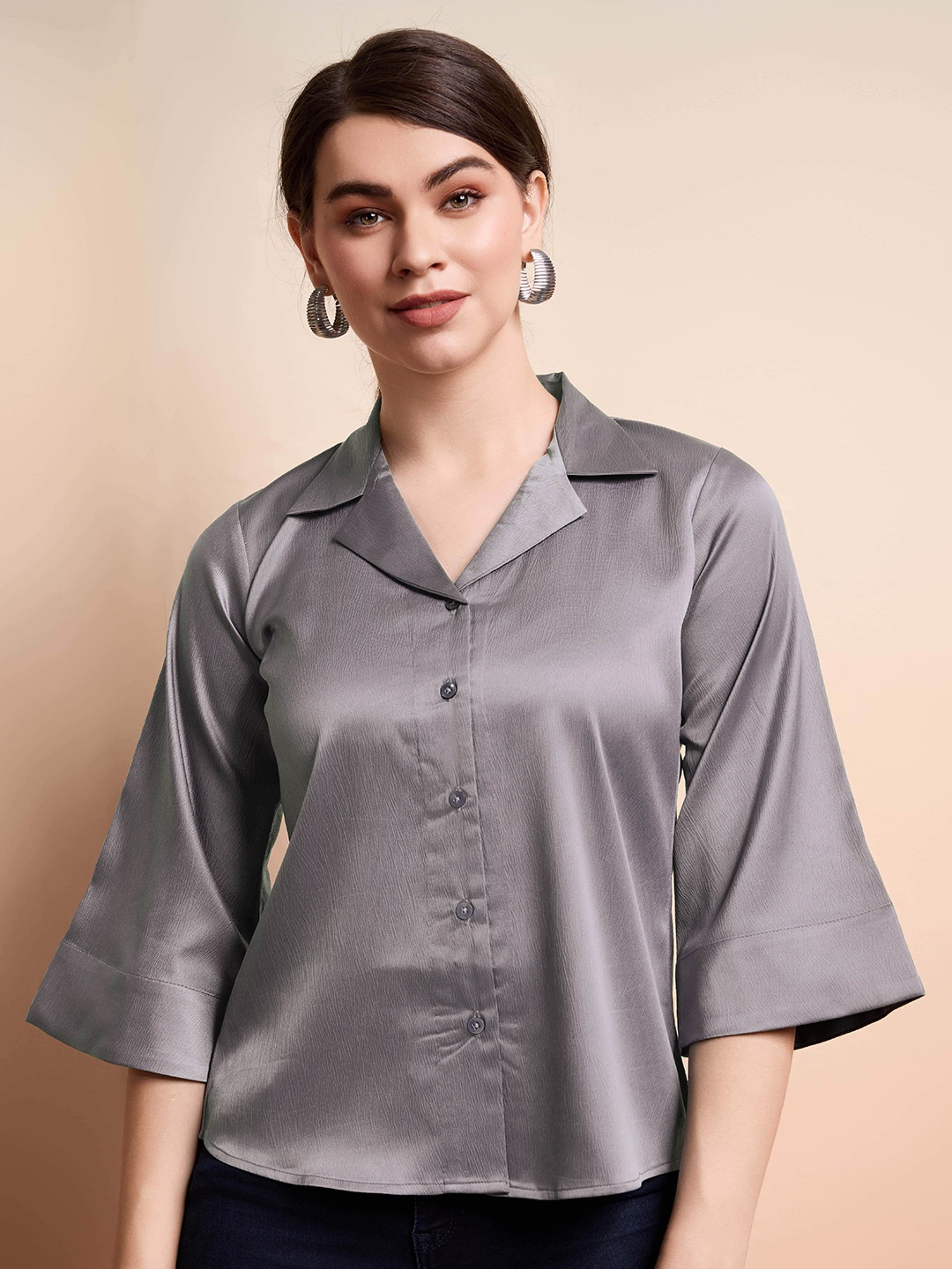 

ONRA Women Standard Opaque Casual Shirt, Grey