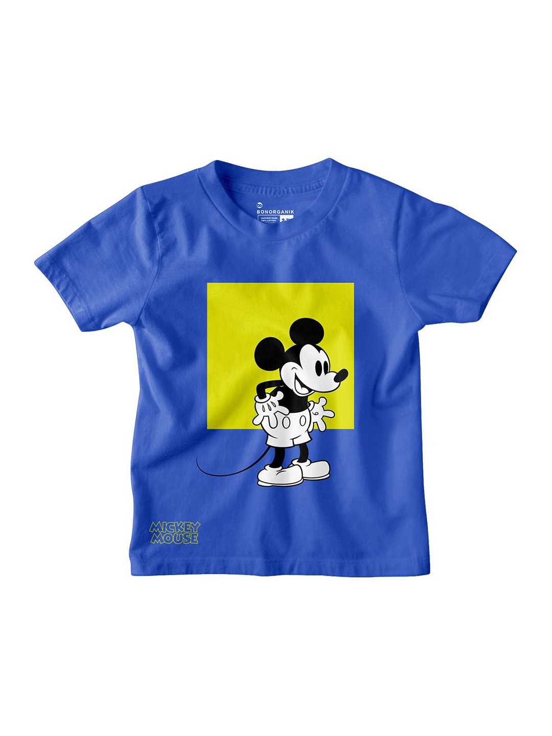 

BonOrganik Boys Graphic Printed Round Neck Cotton T-shirt, Blue