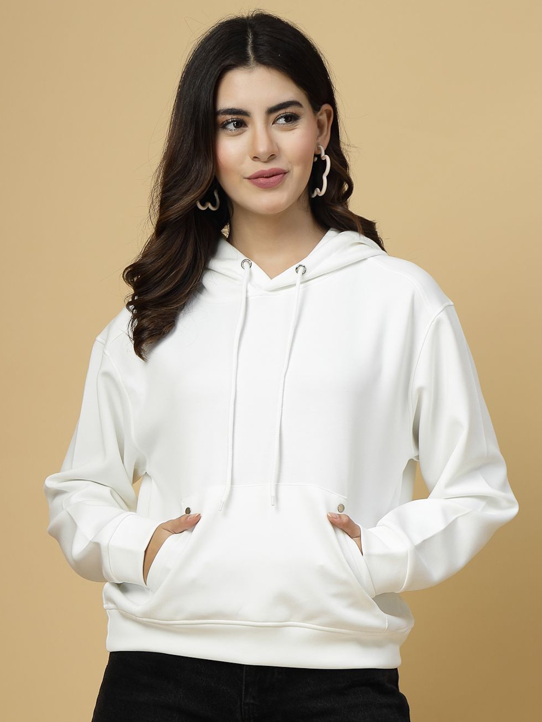 

Mafadeny Women Hooded Sweatshirt, White