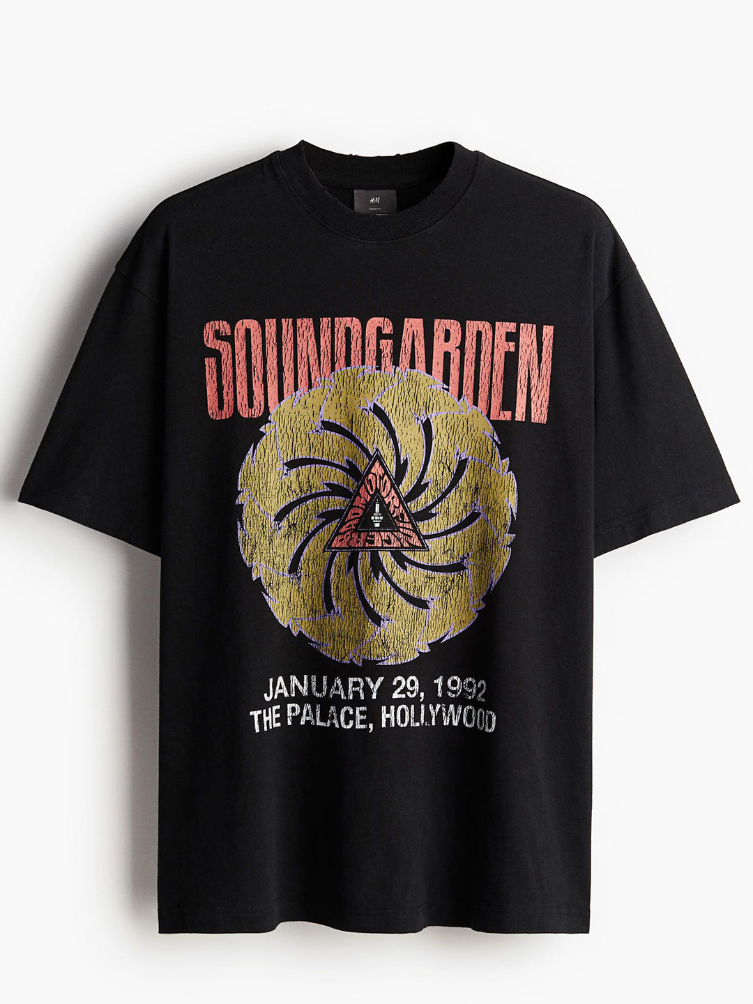

H&M Loose Fit Printed T-Shirts, Black