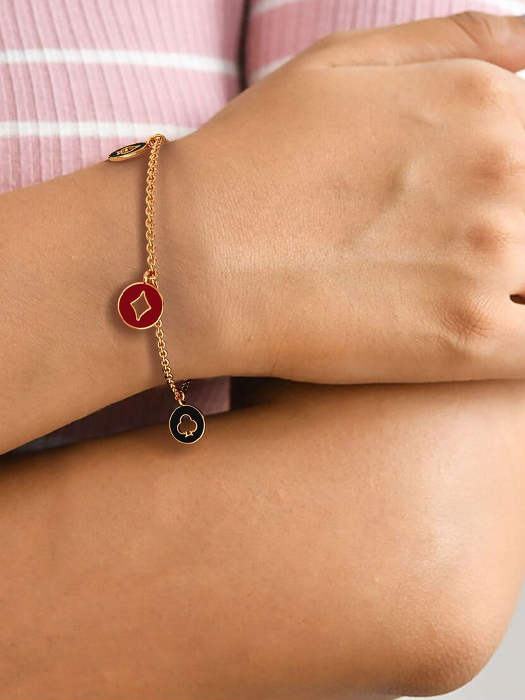 

KISNA DIAMOND AND GOLD JEWELLERY Women Yellow Gold-Plated Bracelet