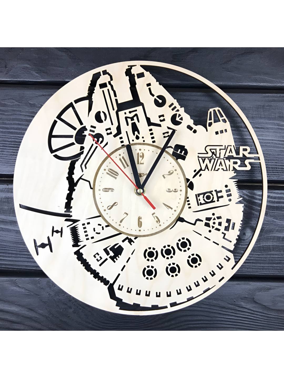 

QEZNEF Beige Textured Round Analogue Wooden Wall Clock Without Glass