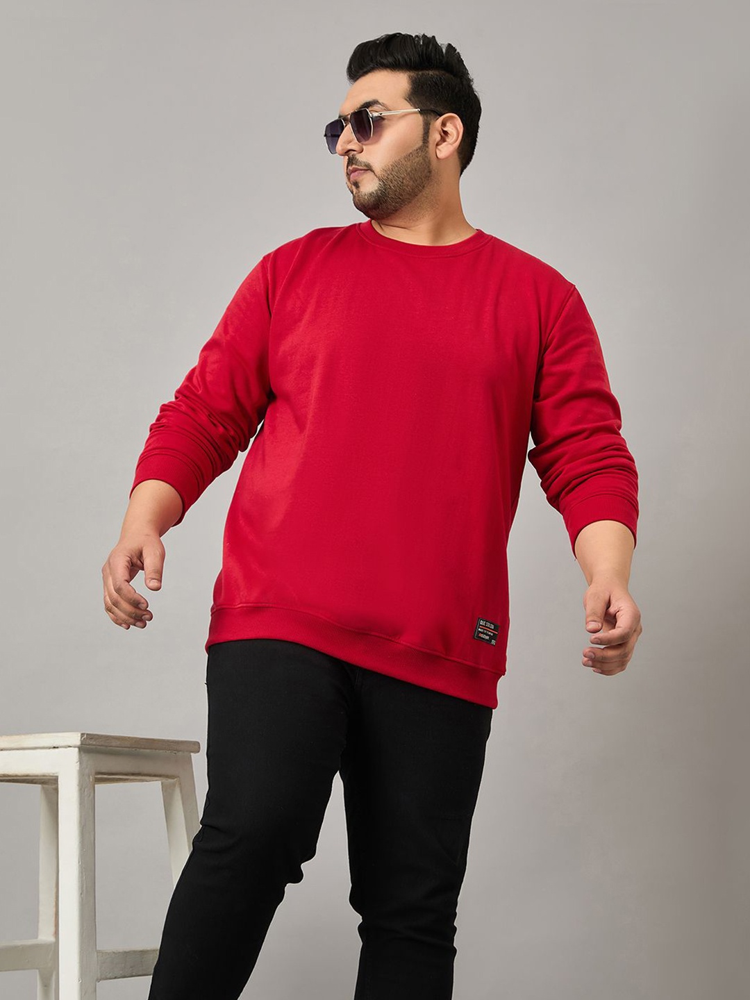 

Club York Men Long Sleeves Sweatshirt, Red