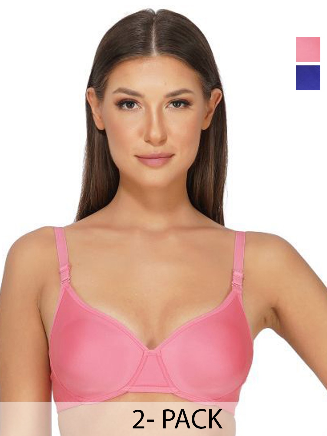 

INGRID Women Durable & Long Lasting Cotton Everyday Underwired Padded Bra, Rose