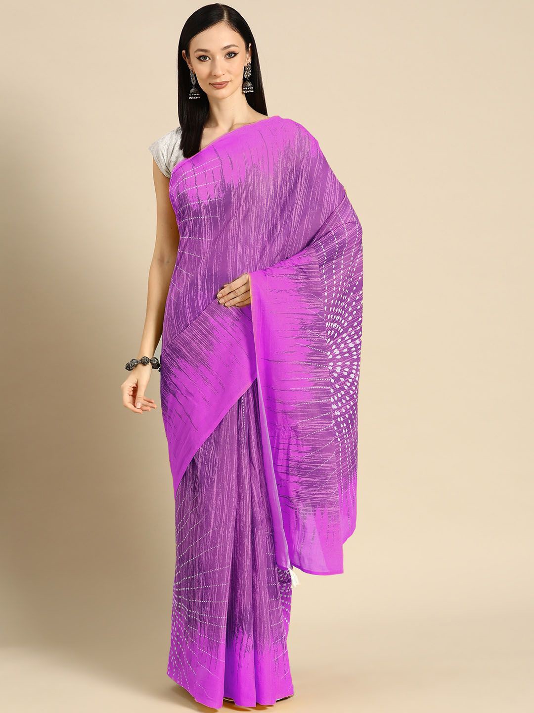 

BUTA BUTI Women Pure Cotton Printed Saree, Pink