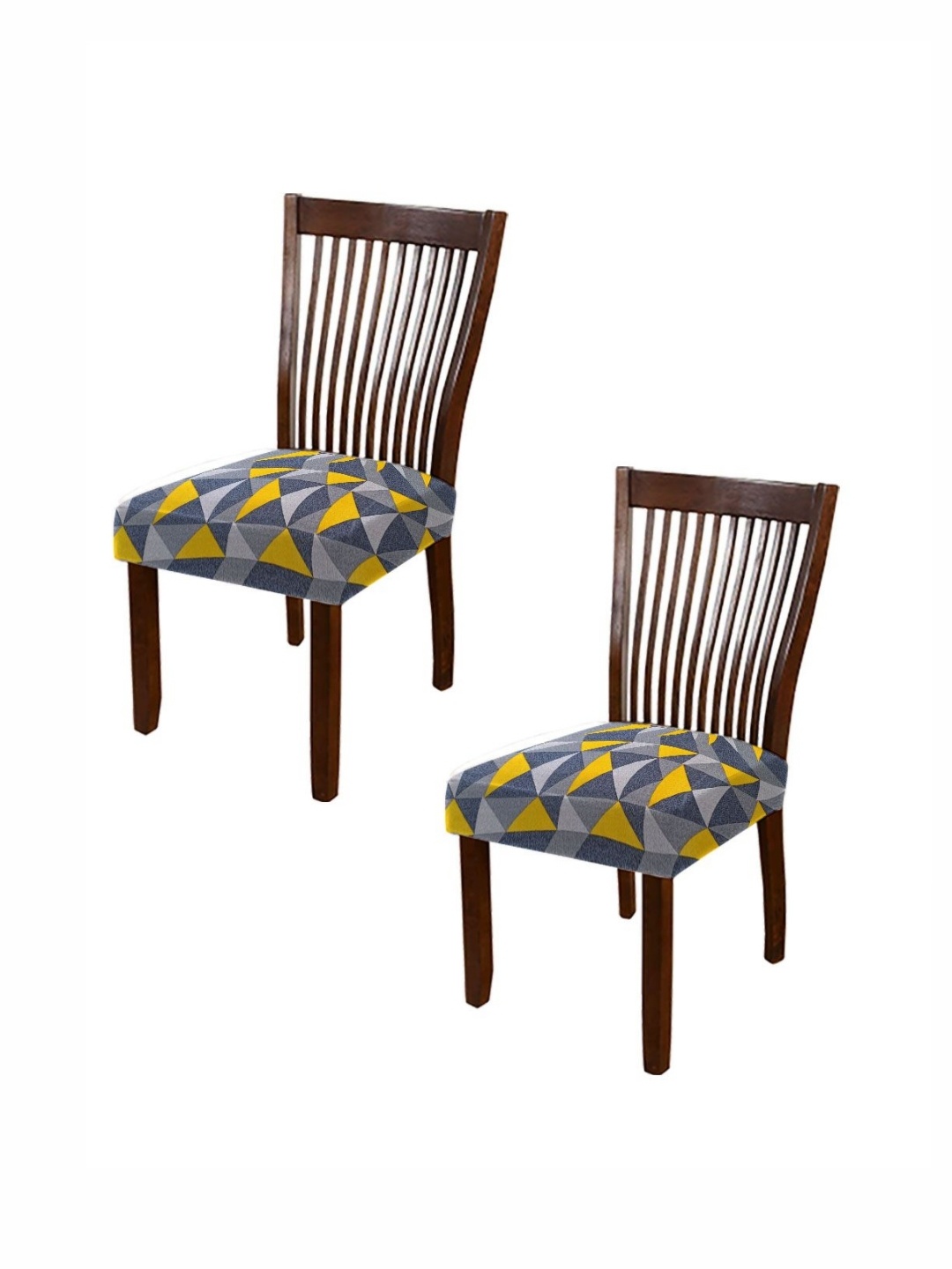 

Lazi Grey & Yellow 2 Pieces Printed 200GSM Chair Cover