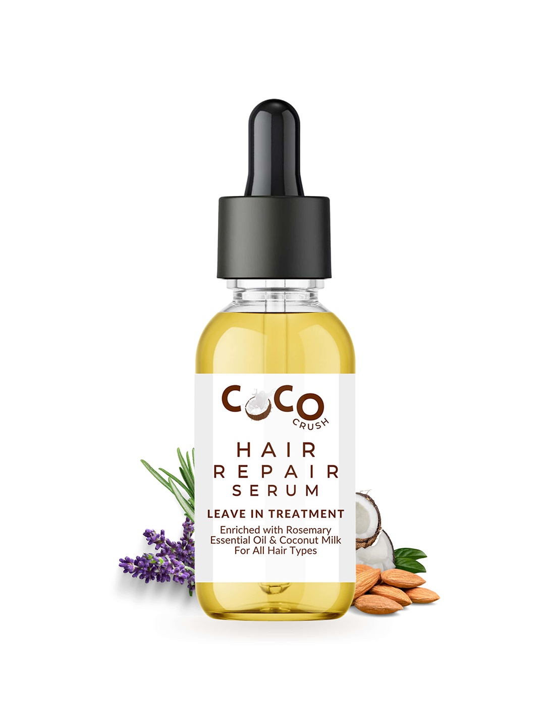 

Coco Crush Hair Repair Leave In Treatment Serum - 30 ml, Transparent