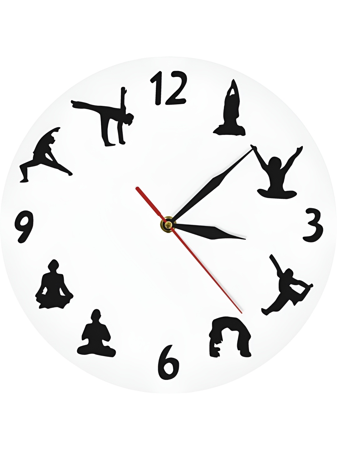 

QEZNEF White Printed Round Analogue Contemporary Wall Clock