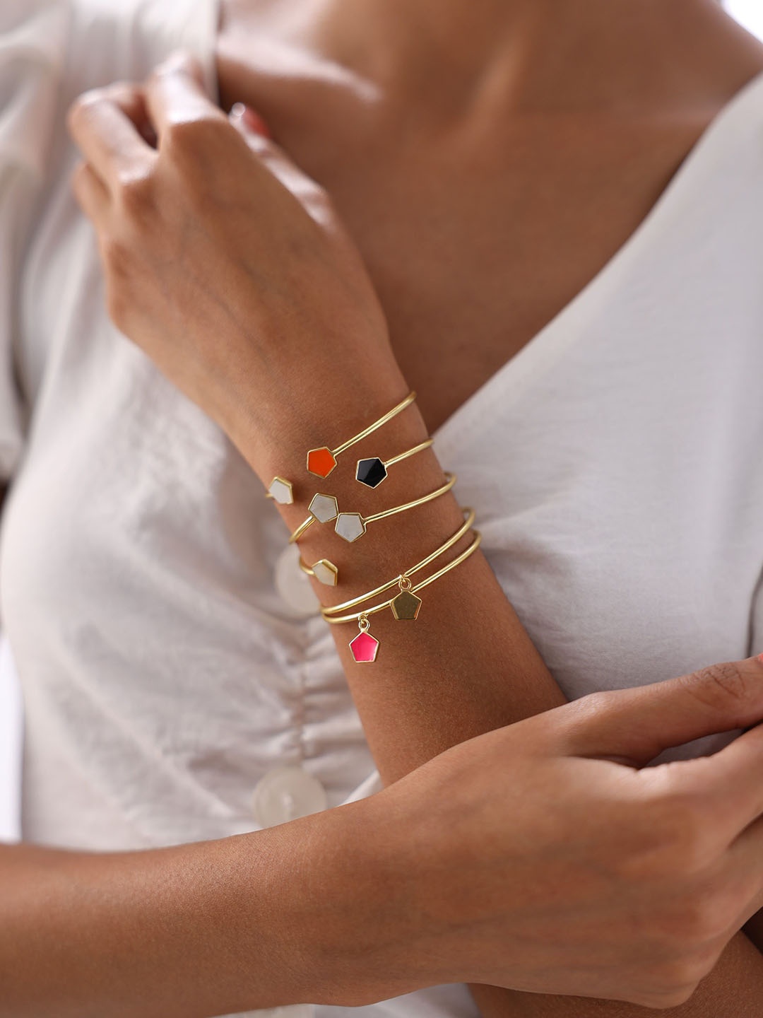 

Varnika Arora Gold-Plated Cuff Bracelet