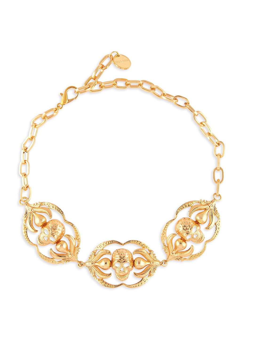 

VALLIYAN BY NITYA Gold-Plated Skull Garden Necklace
