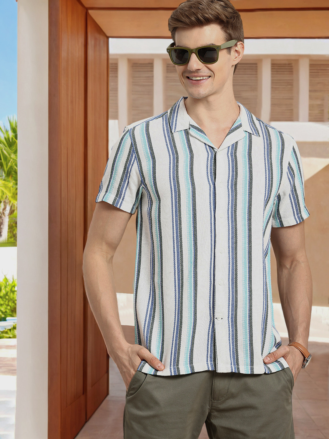 

Mast & Harbour Striped Casual Shirt, Multi