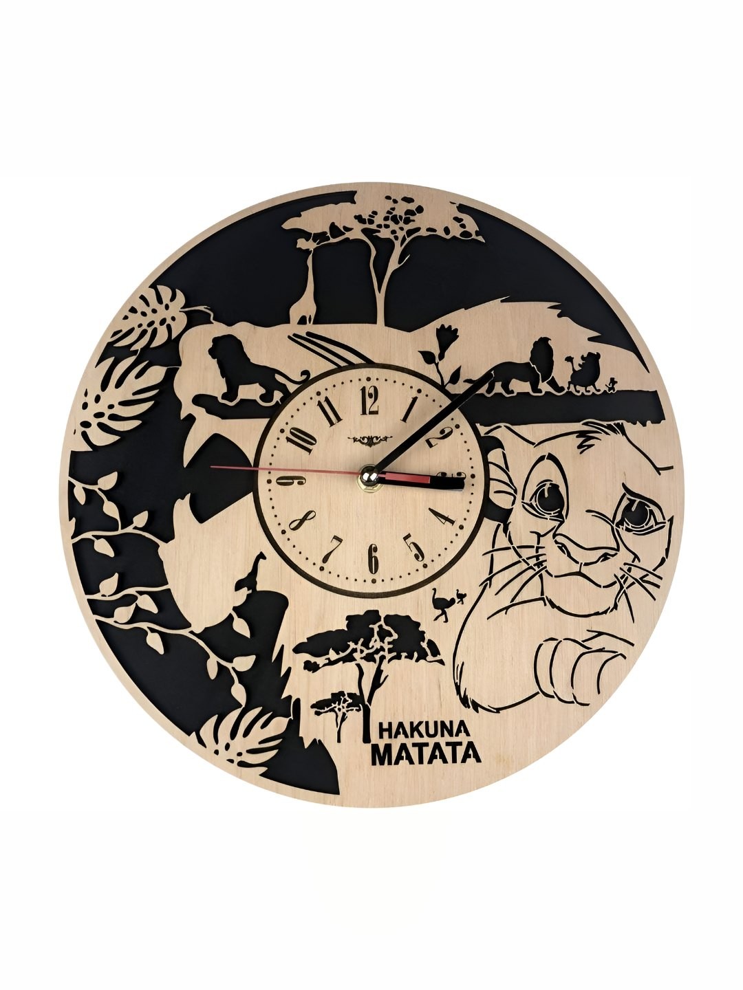 

QEZNEF Beige & Black Contemporary Analogue Vintage Wall Clock