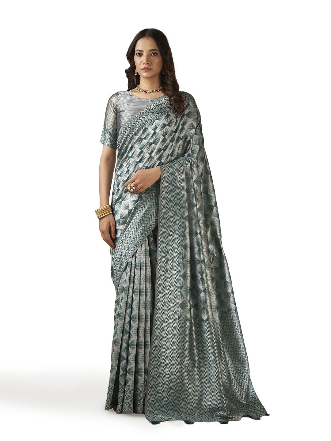 

SARHA Woven Design Zari Pure Cotton Saree, Green