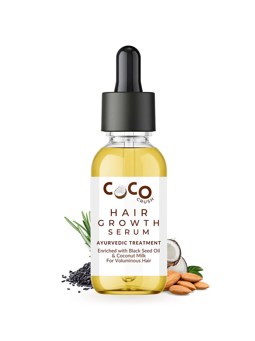 

Coco Crush Hair Growth Serum With Black Seed 30 ml, Transparent