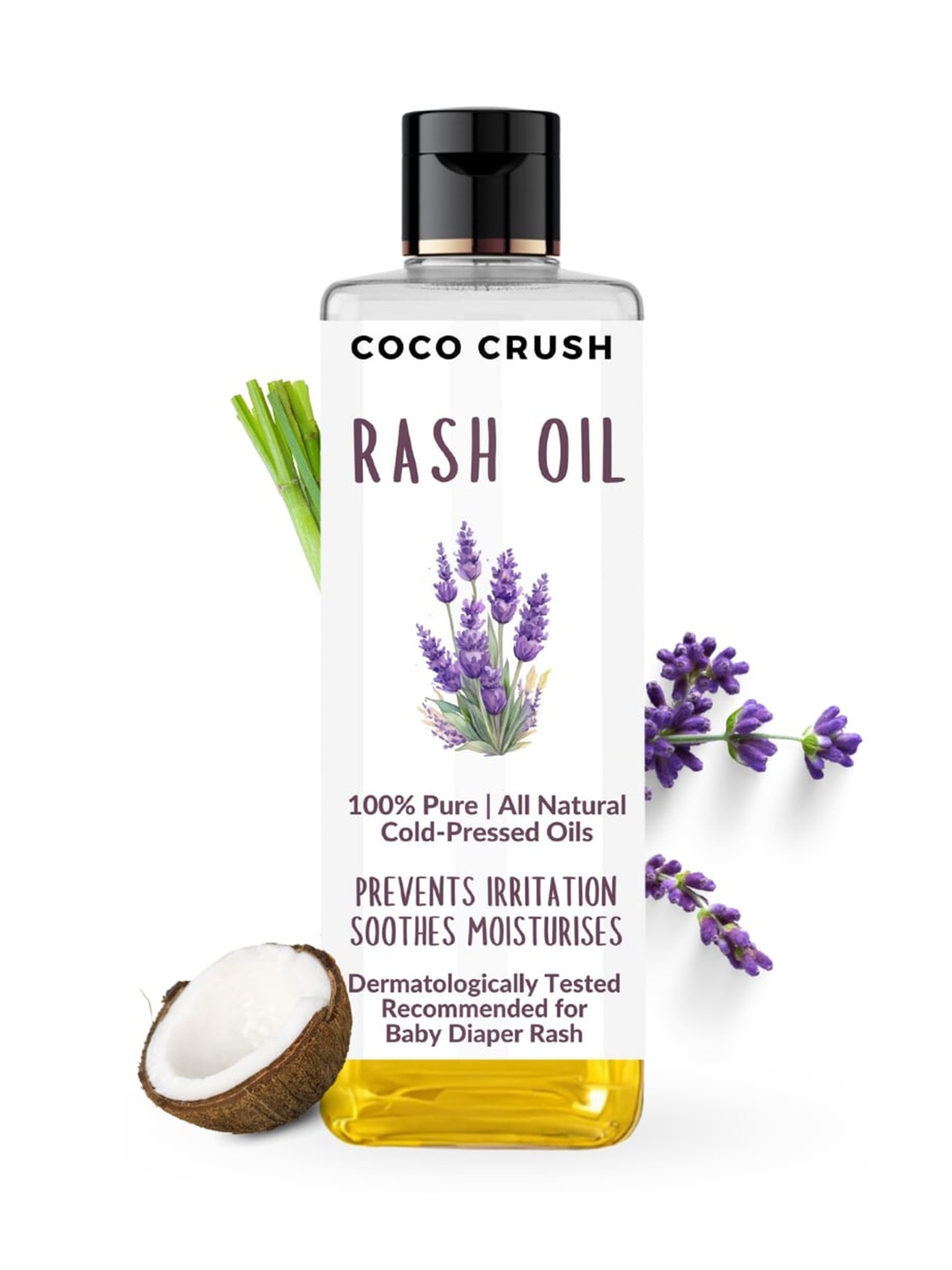 

Coco Crush Rash Oil For Babies For Diaper & Nappy Rash Relief- 50ml, Transparent