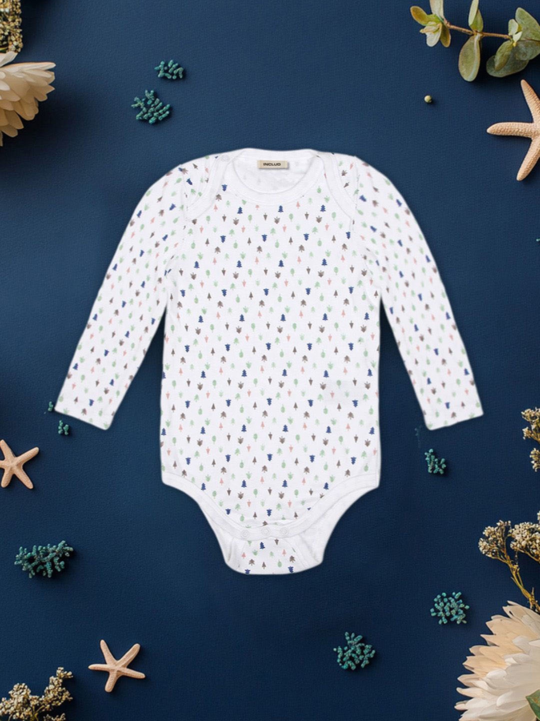 

INCLUD Infant Boys Printed Long Sleeve Bodysuit, White