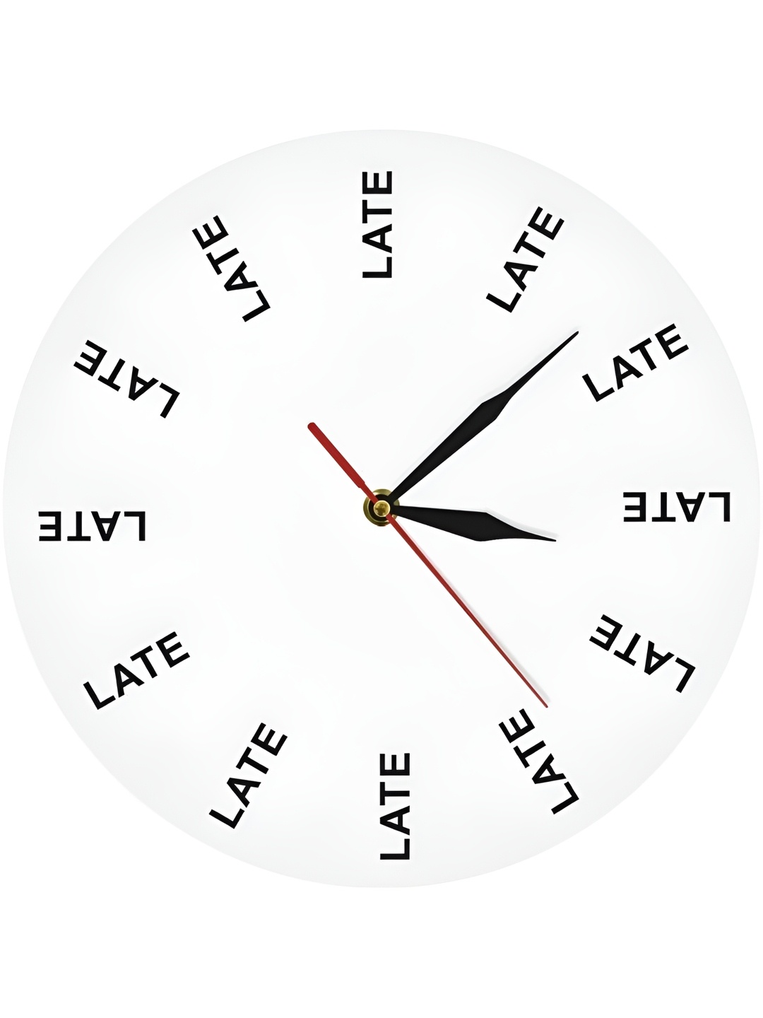 

QEZNEF White & Black Textured Contemporary Round Wooden Analogue Wall Clock