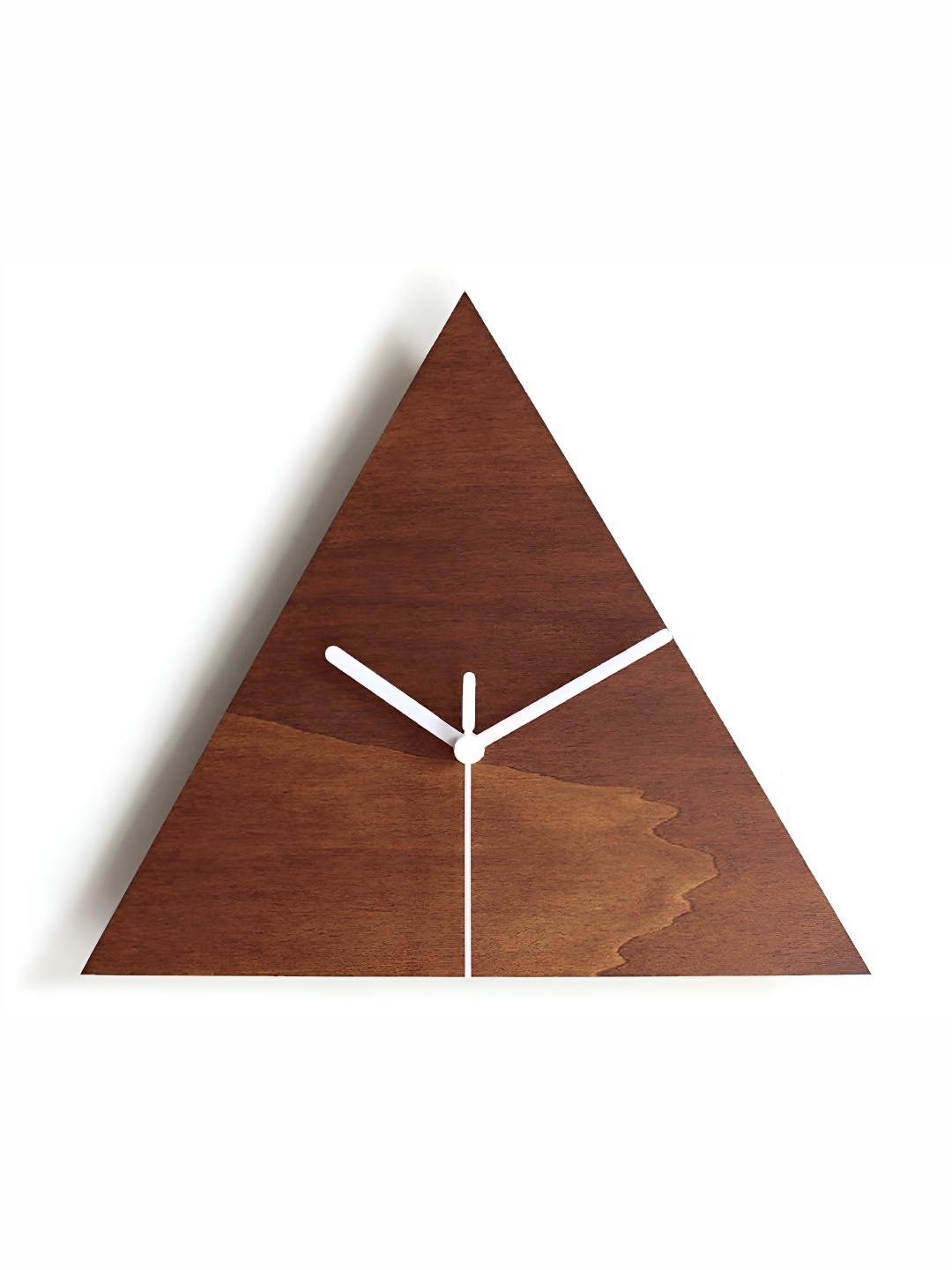 

QEZNEF Brown Geometric Wooden Textured Analogue Contemporary Wall Clock