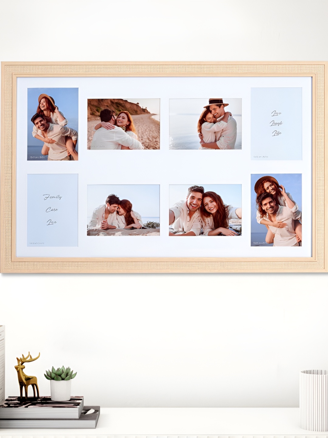 

Home Centre Photomontage Beige MDF Wall Photo Frames