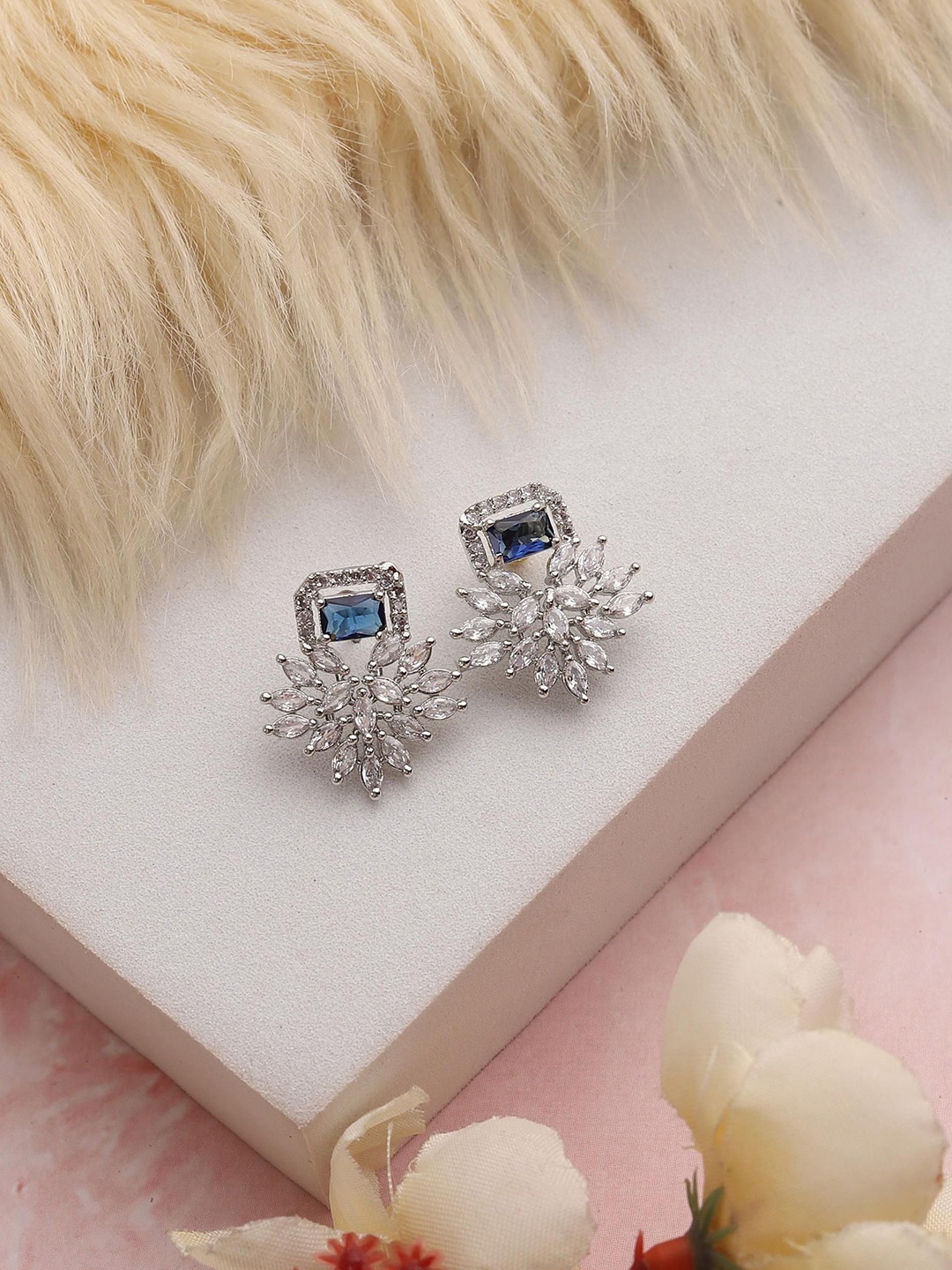 

Styled Diva Contemporary Studs Earrings, Blue