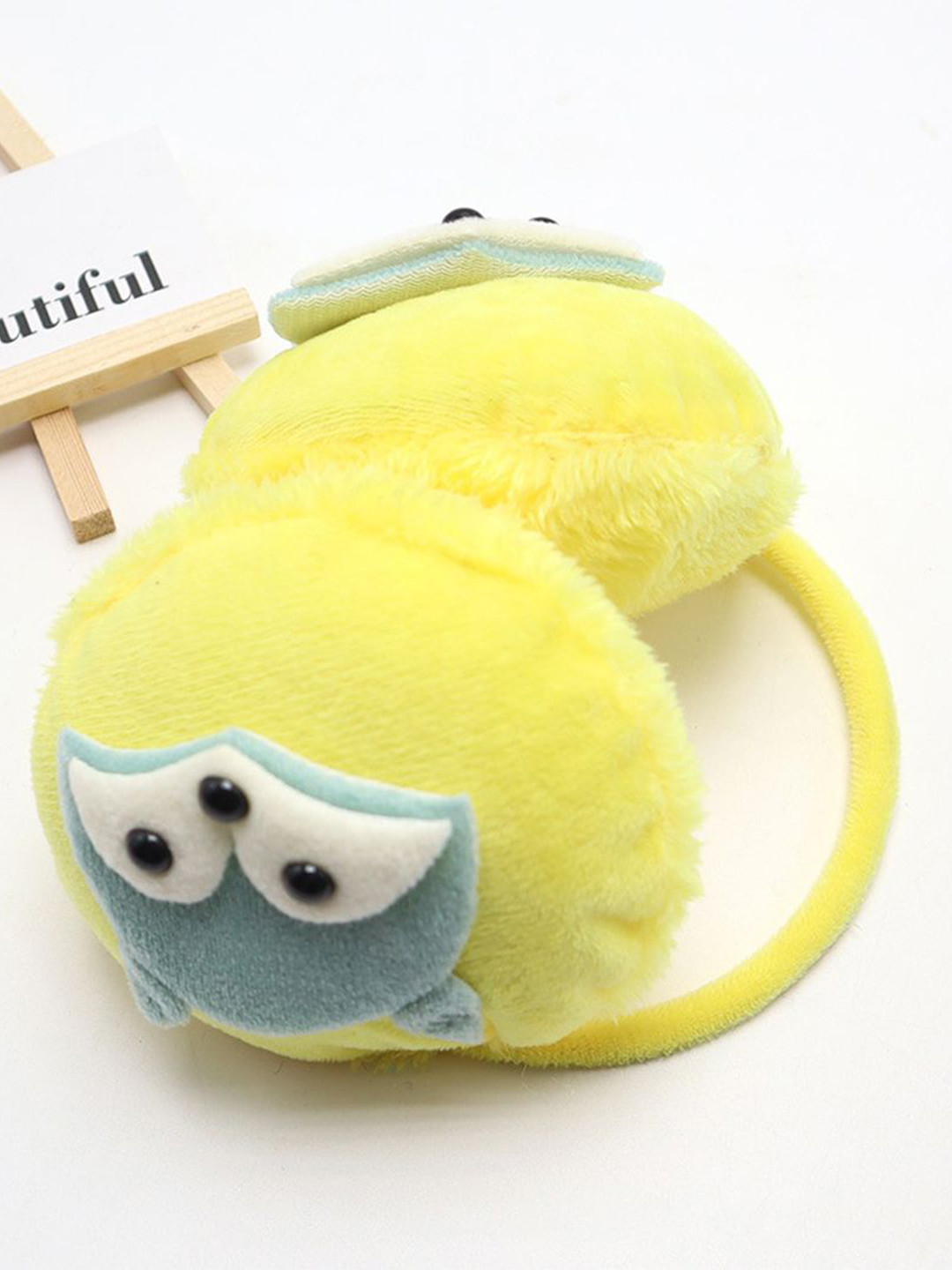 

SYGA Girls Cartoon-Design Cold Protection Fur Earmuffs Headband, Yellow