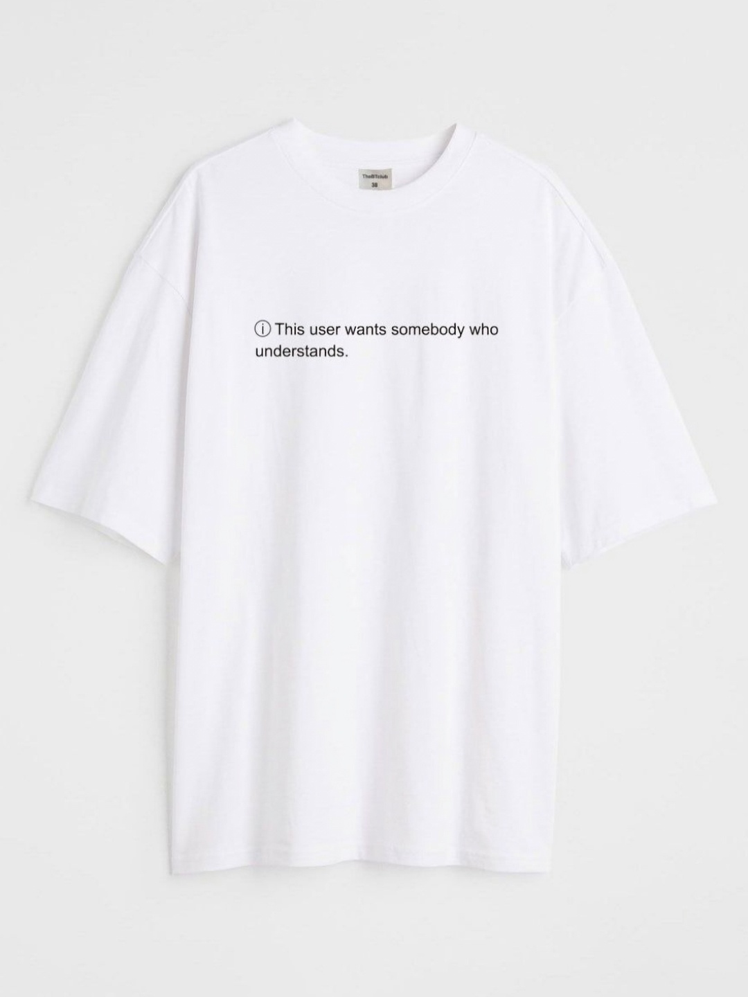 

TheBTclub Men Activchill Typography Printed Round Neck Cotton Oversized T-shirt, White