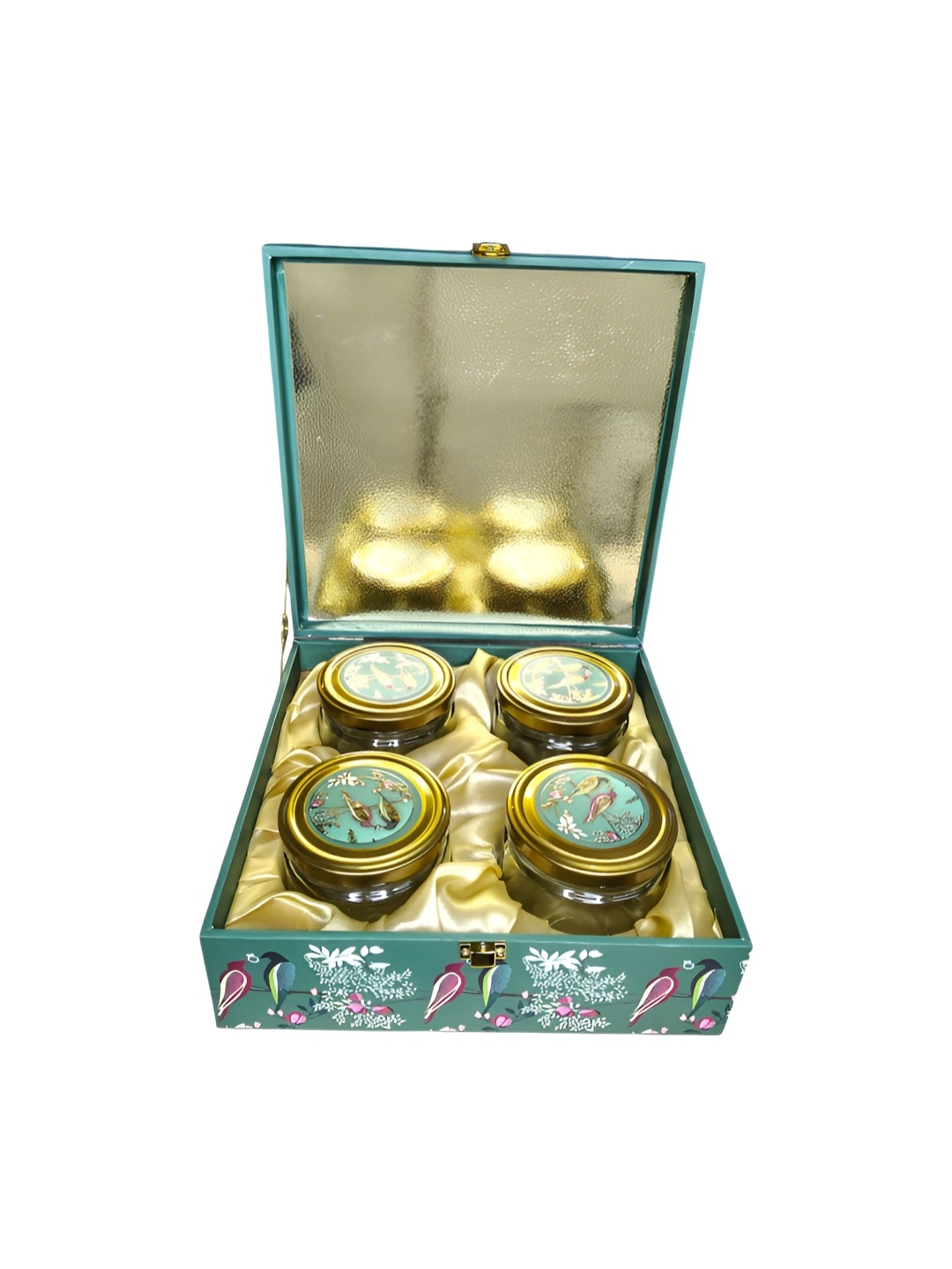 

PUFFSMART Green & Transparent 4 Pieces Jar Boxes Home Gift Sets
