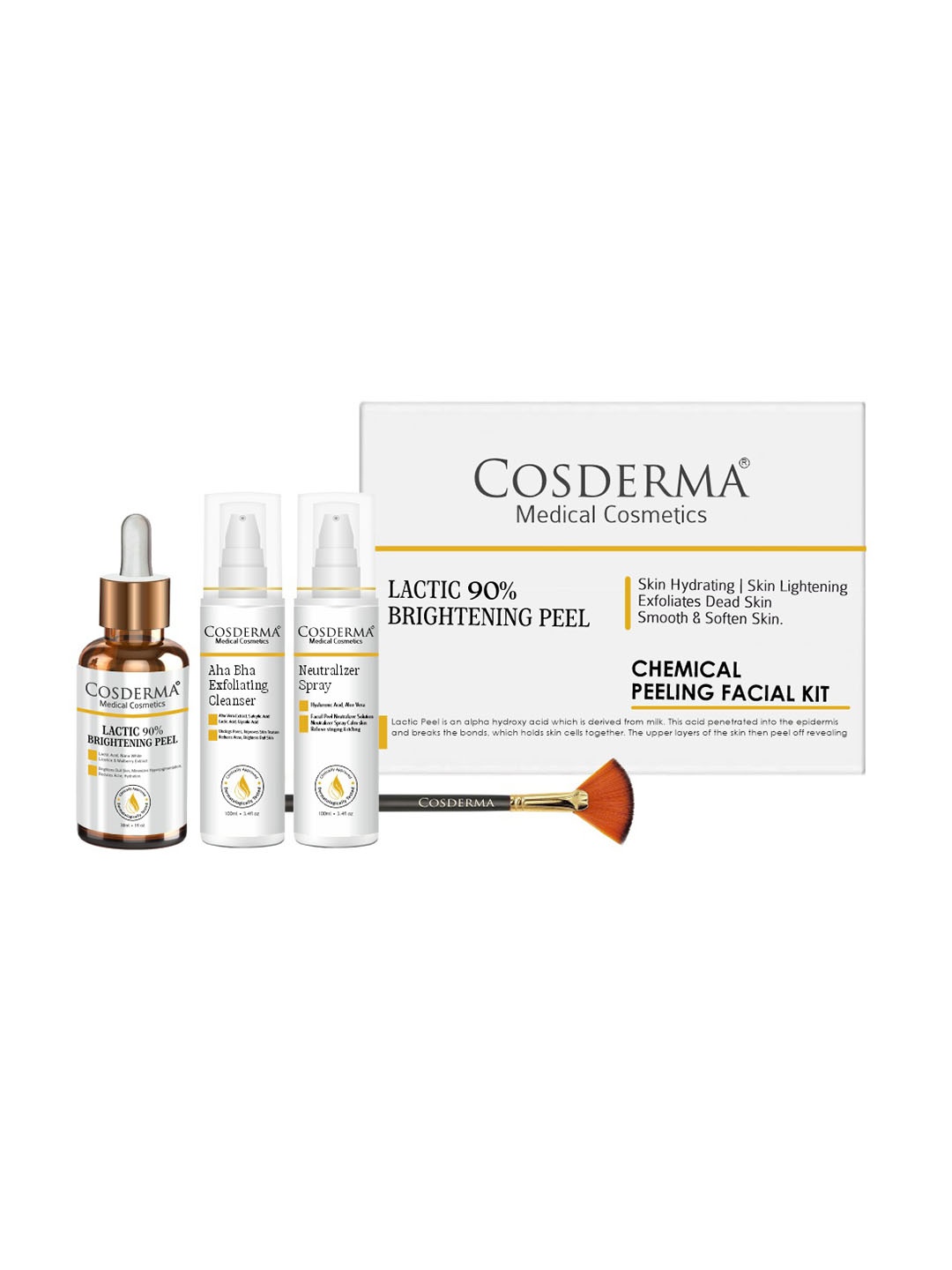 

COSDERMA Lactic 90% Brightening Peel Facial Kit, Green