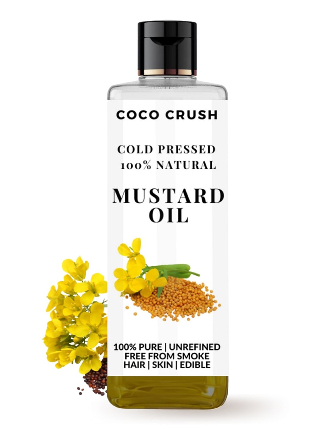 

Coco Crush Cold Pressed Mustard Oil- 200ml, Transparent