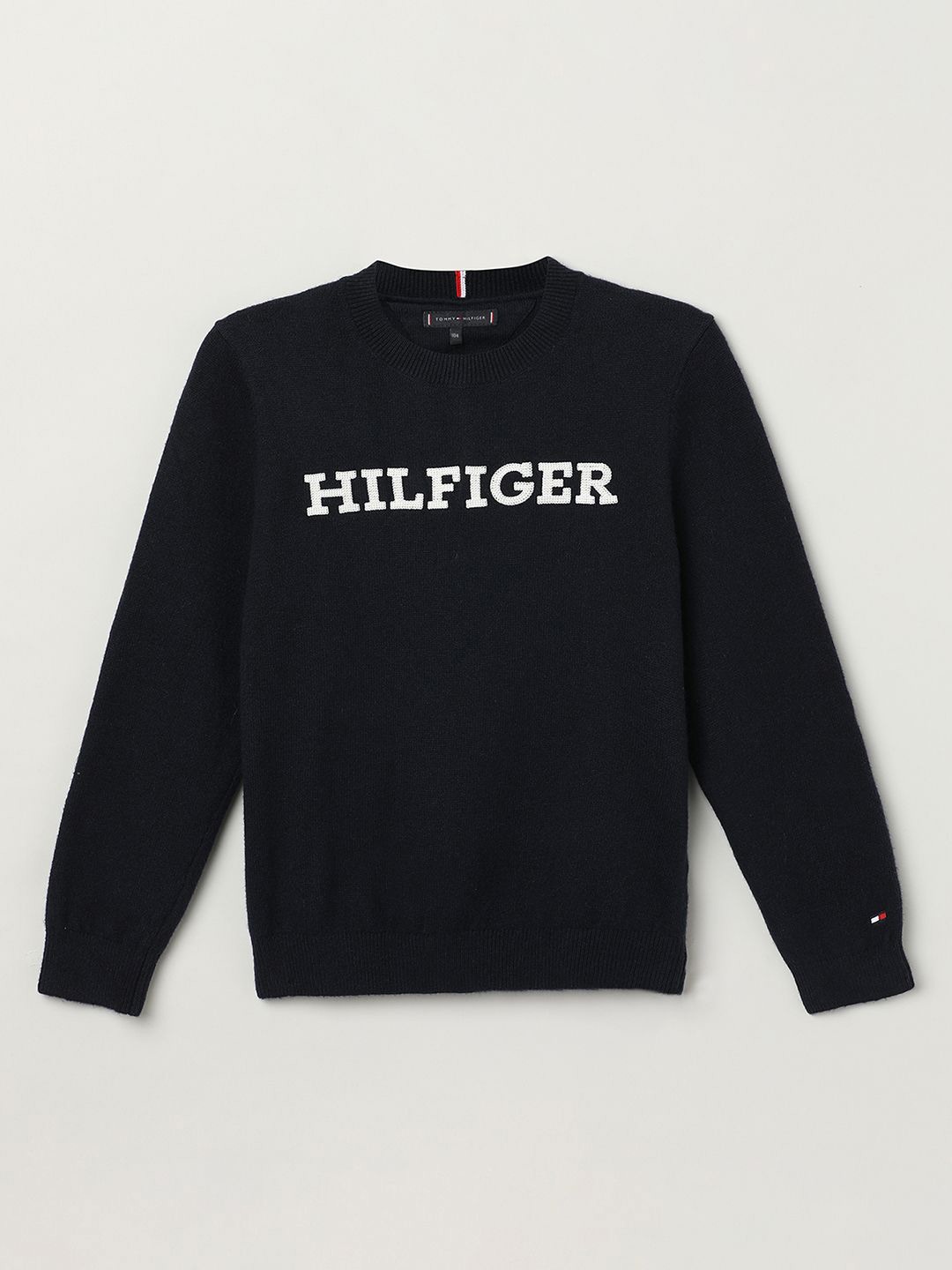 

Tommy Hilfiger Boys Typography Printed Pullover, Navy blue