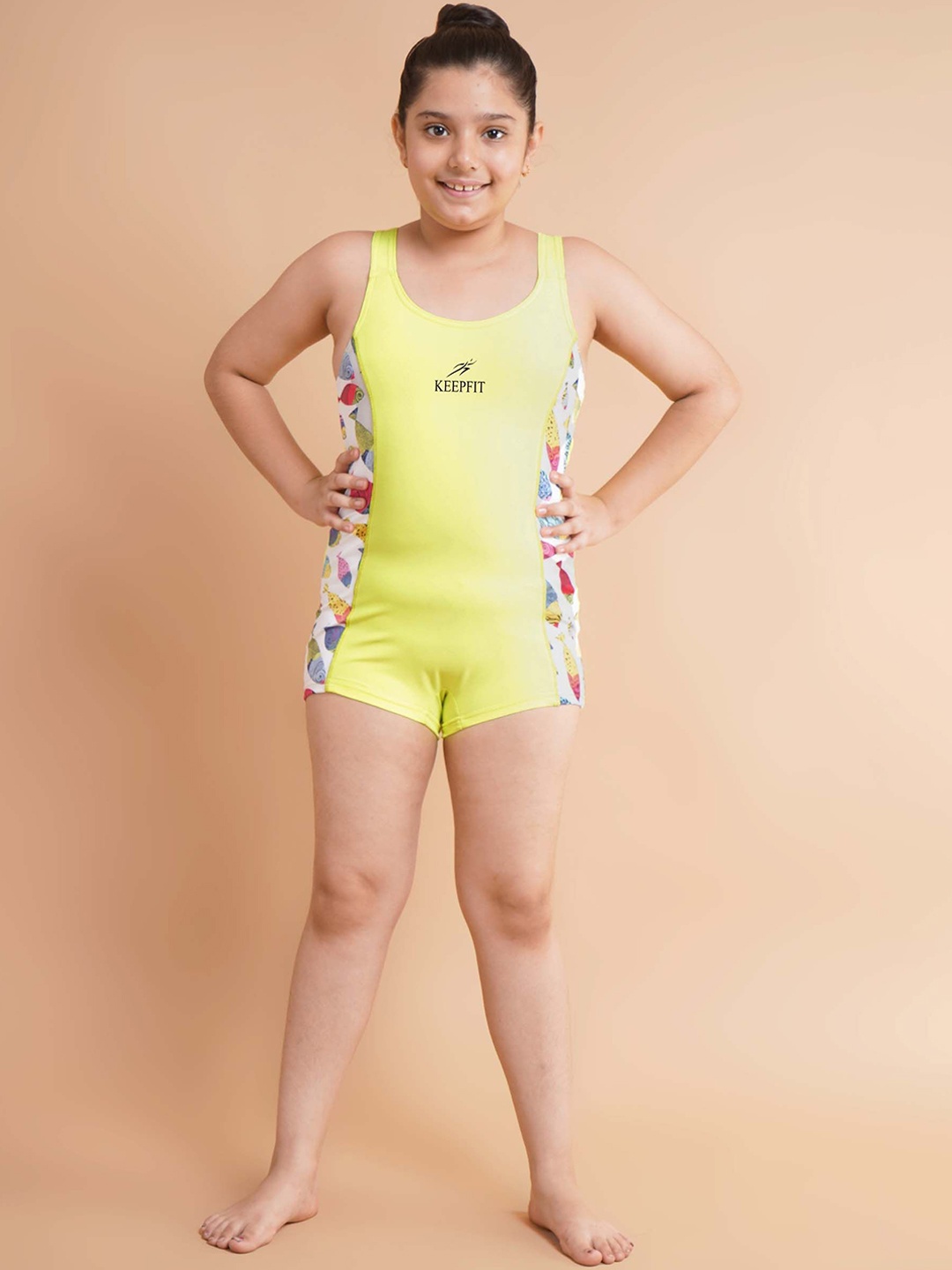 

Keepfit Girls Round Neck Legsuit, Yellow